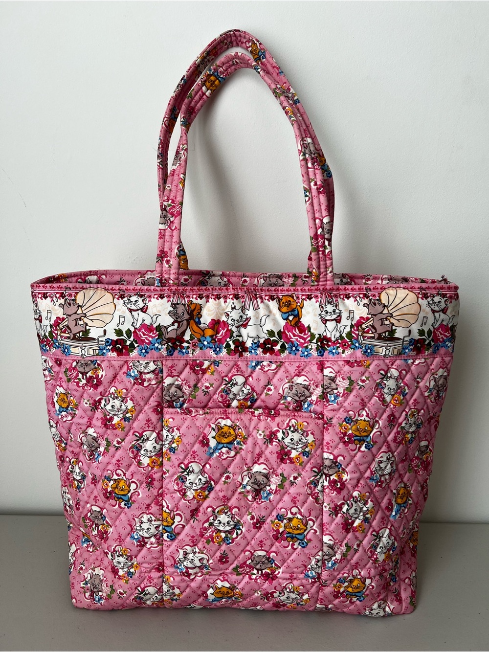 Vera Bradley X Disney The Aristocats Original Zip Tote Bag Purse Marie cats EUC